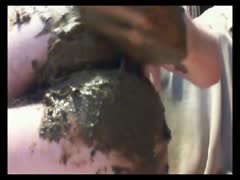 Wet shit exploded out of a lady's butthole